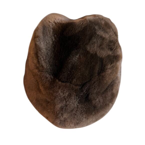 HPI Sweden Genuine Sheared Mink Hat Dark Brown - Picture 4 of 6